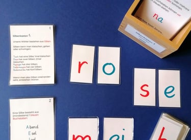 Silben legen aus Buchstabenkärtchen