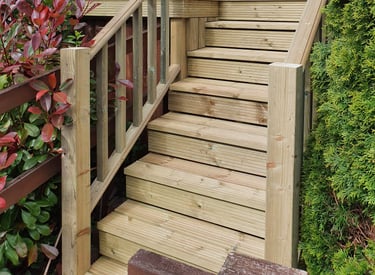 caprentry wor, decking stairs