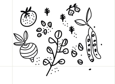 Pattern - Identité Racines sauvage - épicerie traiteur -par Soleado studio