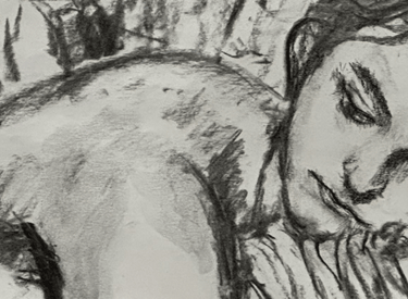 Male figure study, Charcoal, 2025