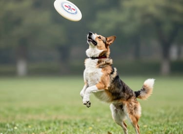 Close-up of colorful pet supplements and vitamins arranged neatly.