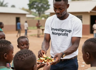 Volunteers distributing meals to families in need at a local shelter.