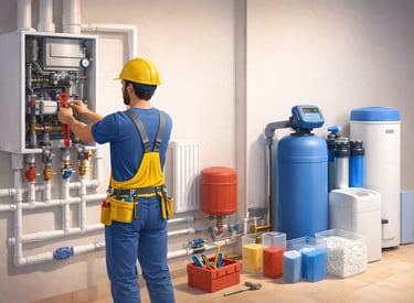 Installation et maintenance de chauffage sanitaire avec solutions de traitement de l’eau pour habita