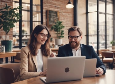 A professional consultant discussing strategies with a client.