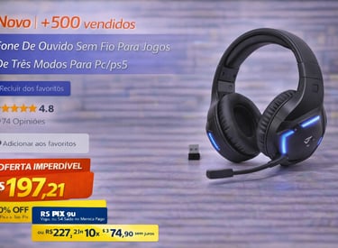 a computer monitor and headphones on a table