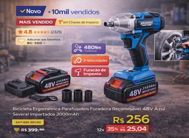 Blue 48V cordless impact wrench kit with rechargeable battery, charger, and sockets for automotive repair.