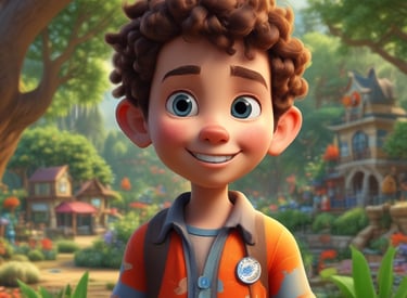 A child smiling as they hold their personalized storybook close.