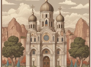 Icon of a classic church with a tall steeple.