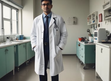 A healthcare clinic video shoot showing a doctor interacting warmly with patients.