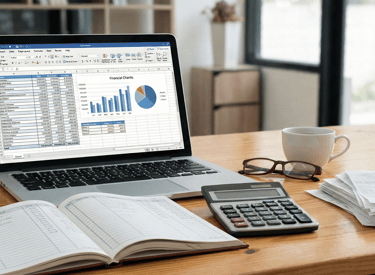 Laptop for accounting and bookkeeping teams with Microsoft 365 email, files, and cloud backup