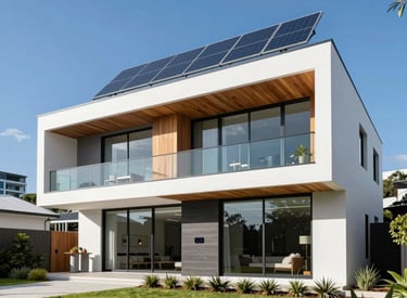 A spacious house and land package with a modern design and landscaped garden.