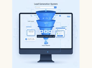 Lead genneration system on a desktop screen