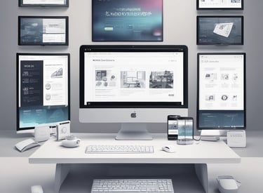 Close-up of a developer coding a sleek website interface on a laptop.