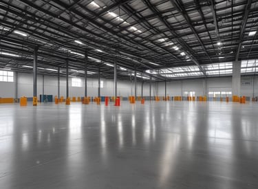 P3 Industrial Concrete protection system applied to a warehouse slab