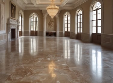 Custom-made wooden furniture pieces in a showroom.