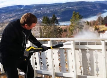 Profesjonell fasadevask utført på bolig i Oslo