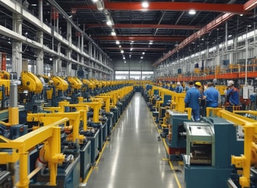 Photo of a business meeting between international partners discussing contracts.