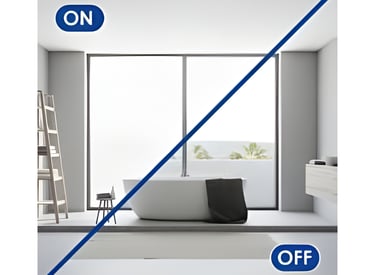 film PDLC opacifiant sur vitre vitrage intelligent PDLC transparent opaque installation film PDLC