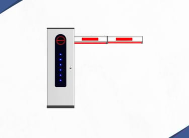 Automatic parking boom barrier gate system by Promet Technology for secure vehicle access control.