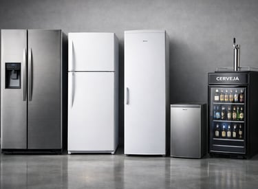 manutenção geladeira, side by side, cervejeira, freezer, frigobar