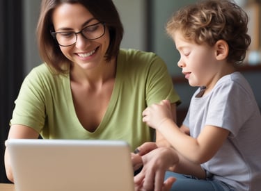 A gentle hand holding a child’s hand surrounded by soft lavender hues.