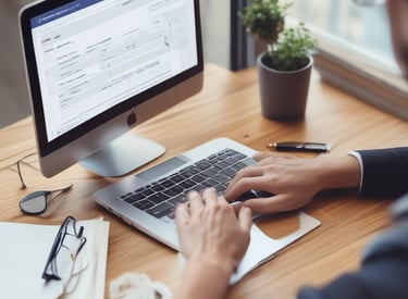 A manager monitoring performance metrics on a dashboard.