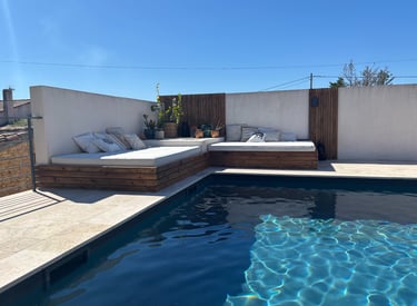 habillage bois piscine