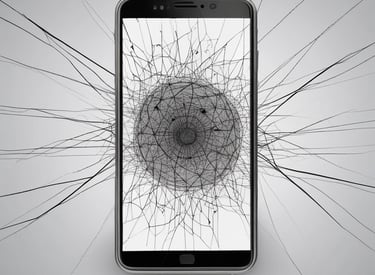 Technician testing a Motorola phone battery with specialized equipment.