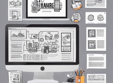 A vibrant team collaborating over a website design on laptops in a modern Hyderabad office.