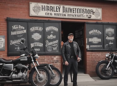 a black motorcycle is parked on the side of the road