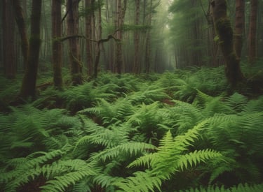 A serene bathroom scene with natural bath products arranged on a wooden tray beside a lit candle and fresh greenery.