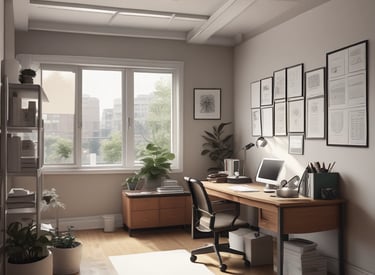 A consultant discussing plans with a small business owner over coffee in a cozy meeting room.