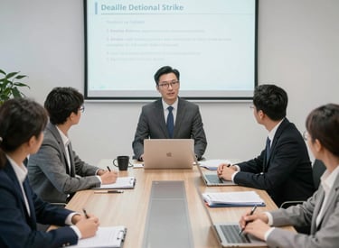 A team meeting in a busy restaurant, focused on improving daily operations.