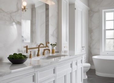 A friendly team of home service professionals working together in a modern living room.