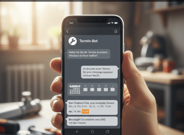 Phone showing Terminbot 
