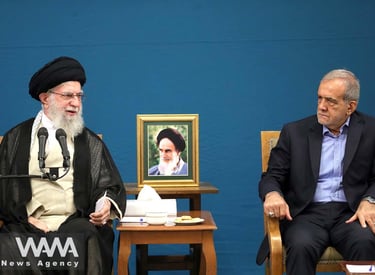 president pezeshkian of iran meeting with the late supreme leader khamanei