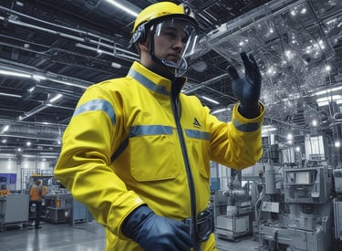 Close-up of water sampling equipment collecting river water for analysis.