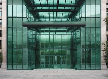 Commercial center with HVAC systems being installed and monitored.