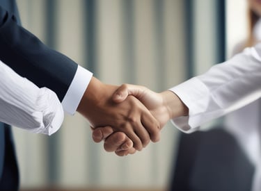 A close-up of hands reviewing a passport and visa application documents on a wooden desk