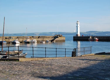 Newhaven harbour in Edinburgh