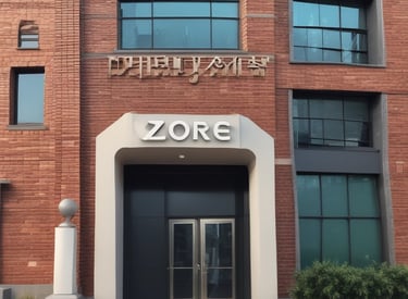 A vibrant 3D pylon sign glowing outside a modern retail store at dusk.