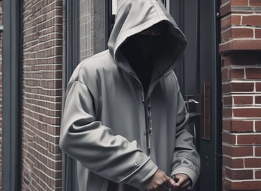 Technician consulting with a homeowner about perimeter security options outdoors