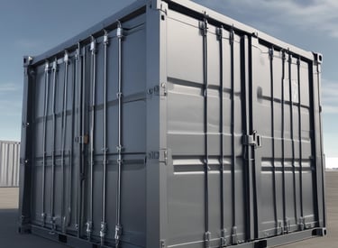 A tall high cube container standing next to standard containers, highlighting extra height.