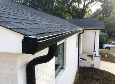 Seamless gutter installation on a home in Durham NC