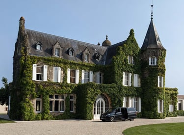 Chateau Lascombes, Margaux and luxury transport van