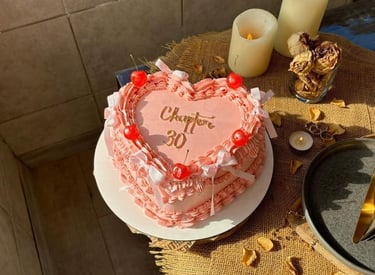 Torta estilo vintage cake rosada