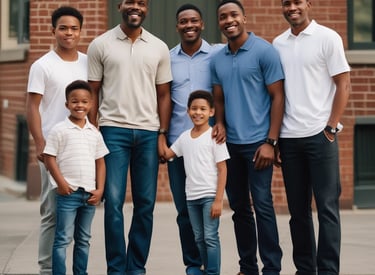 Men gathered around a table planning community outreach.