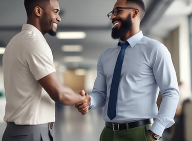 A user happily managing their subscription on a modern interface with tech-inspired design.