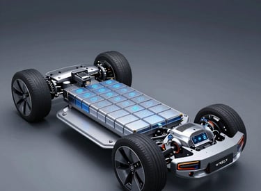 Análise técnica de plataforma de carro elétrico chinês em interface digital