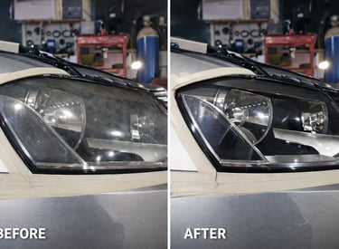 Žibintų poliravimas Before/ After